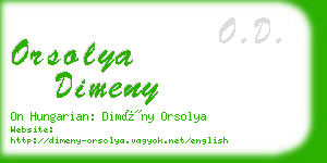orsolya dimeny business card